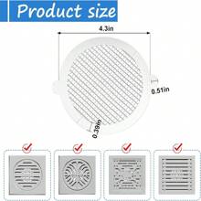 10pcs 11cm Round Disposable Drain Covers, Multi-Purpose/Anti-Clogging Hair Filters, Suitable For Bathtubs, Kitchens, Bathrooms And Other Drains - White - View 10