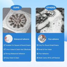 10pcs 11cm Round Disposable Drain Covers, Multi-Purpose/Anti-Clogging Hair Filters, Suitable For Bathtubs, Kitchens, Bathrooms And Other Drains - White - View 7