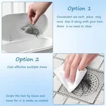10pcs 11cm Round Disposable Drain Covers, Multi-Purpose/Anti-Clogging Hair Filters, Suitable For Bathtubs, Kitchens, Bathrooms And Other Drains - White - View 8
