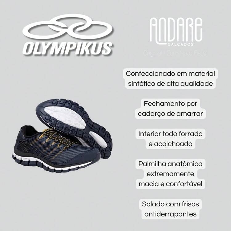 Tenis Olympikus Dynamic Masculino Evasense Original Conforto - Preto - Visão 7