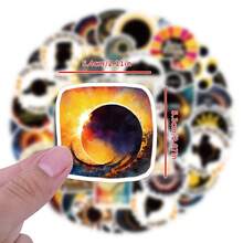 55张跨境新款日食涂鸦贴纸装饰笔记本行李箱贴纸批发 - 彩色 - 查看 2