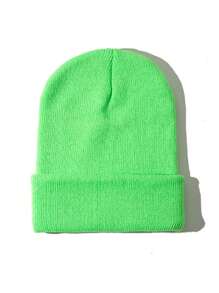 Solid Color Knit Beanie Hat With Personalized Logo, Versatile Unisex Ski Cap, Candy Colors, Outdoor For Men
