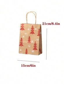 12 个随机款式圣诞礼品纸袋散装带手柄包装圣诞圣诞礼品袋圣诞礼品篮圣诞礼品袋 - 圣诞礼物袋节日礼物 - 牛皮紙系列 - 查看 4