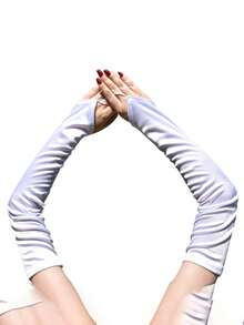 20 世纪 20 年代复古风格长款歌剧手套，带指环，缎面设计，弹性肘长派对手套，适合女士，适合主题派对、婚礼、万圣节服装，黑色 - 彩色 - 查看 14