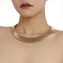 1 件新款时尚夸张软骨蛇形设计项链首饰，适合女性日常装扮 - 1Pc - 查看 9