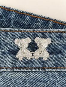 1 件女式金属金/银熊腰带扣，时尚腰部装饰配件，适合日常休闲使用，适合作为送给朋友的圣诞礼物 - XYSP0360 - 查看 8