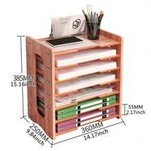 4TIER/7 TIER OFFICE FILING ORGANISER  TRAYS HOLDER A4 DOCUMENT PAPER STORAGE RACK - Multicolor - View 2