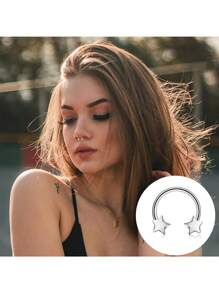 AVYRING 5PCS Septum Rings 16G Septum Jewelry Stainless Steel Septum Piercings Horseshoe Helix Daith Tragus Lip Rings Nose Hoop Hinged Seamless Septum Piercing Jewelry For Women Men
