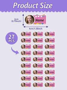 12/27 miếng dán ảnh tùy chỉnh tên tùy chỉnh miếng dán PVC chống thấm nước, đồ dùng học tập hoàn hảo, cho sáng kiến văn phòng ngày lễ, thử thách thủ công, nhãn cá nhân, văn phòng phẩm trường học bút chì bình nước, tờ giấy dán sổ lưu niệm - 4*2cm - Xem 7