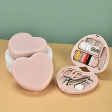 1 bộ dụng cụ may vá mini hình trái tim, vật dụng thiết yếu đa năng trong gia đình, bộ dụng cụ di động, có thể đặt trong ký túc xá sinh viên, hộp đựng đồ may vá thủ công - Nhiều màu - Xem 6
