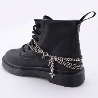 Autumn And Winter Punk Versatile Multi-Layer Hollow Cross Star Shoe Chain Cool Fashionable Accessories