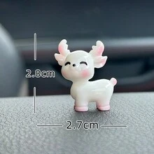 4 Phụ kiện trang trí nội thất hình con nai hoạt hình dễ thương cho táp lô xe hơi - Nhiều màu - Xem 4