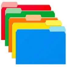 5/10/15/20 Color File Folders Assorted Colors, Manila File Folders, School Business Office File Folders - Multicolor - View 7