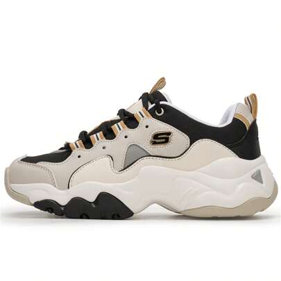 Skechers Women's Milk Tea Bear Sneakers, Thick-Soled Height-Increasing Dad Shoes, Lightweight Casual Shoes, Panda Shoes