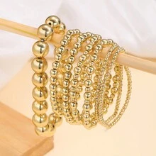 Bộ 7/14 vòng tay hạt cườm tối giản phóng đại, Quà tặng cho phụ nữ khi hẹn hò, ngày lễ, phù hợp hàng ngày - Nhiều màu - Xem 5