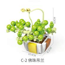 1213 件 12 粒小颗粒多肉植物盆栽积木，兼容主流品牌，办公室摆件。圣诞礼物，男孩玩具，圣诞礼物 - 多色 - 查看 17