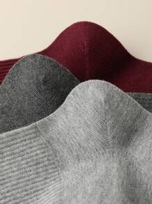 4 đôi tất cotton cổ ngắn nữ, tất lông cừu Angora màu đỏ ấm áp đa năng cho mặc hàng ngày, mùa thu/đông - Nhiều màu - Xem 10