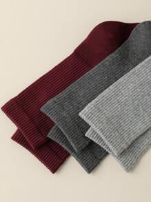 4 đôi tất cotton cổ ngắn nữ, tất lông cừu Angora màu đỏ ấm áp đa năng cho mặc hàng ngày, mùa thu/đông - Nhiều màu - Xem 8