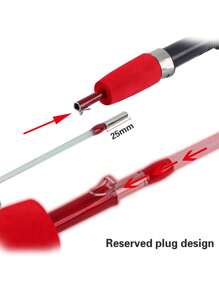 SOUGAYILANG 1Pc 2 Đoạn Cần Câu Cá Trên Băng Đỏ Siêu Nhẹ Và Di Động Có Ghế Cuộn Dây Bằng ABS Và Tay Cầm Bằng EVA, Cần Câu Cá Mùa Đông, Đồ Câu Cá - Đỏ - Xem 7