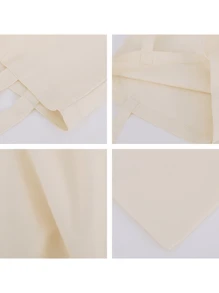 时尚秋季新品，一体式，花卉图案，爱心，艺术气息，可定制姓名，可定制文字，手提包，单肩包，手提包，纯色包，大容量，适合旅行，旅行必备，旅行，上学，工作，购物，派对，女士礼物，婚礼，纪念品包，女士手提包，女士单肩包，包包，布袋，简约，时尚，复古，可爱，街头风，生日礼物，圣诞节，感恩节，万圣节 - 米色 - 查看 7