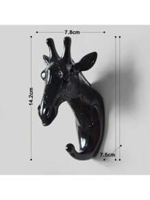 1 件，金色鹿头收纳架 - 多功能壁架，带钥匙架和创意衣架，适用于家居装饰 - 金色 - 查看 15