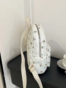 Minimalistyczny, niszowy, swobodny, wielofunkcyjny mini plecak dla kobiet - Biały - Zobacz 4