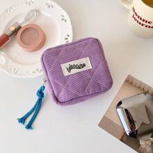 1 件装韩版格子迷你女士口红包旅行便携小化妆包拉链便携卫生棉条包，小巧可爱卫生巾包，多功能旅行收纳包，图案可爱，适合存放女性个人护理用品，女士礼物，圣诞礼物，女士送礼佳品，化妆包，旅行必备 - 彩色 - 查看 15