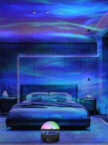 LED Aurora Night Light With Remote Control LED- Dimmable, Home Use, Polar Light Experience, Adjustable Color And Brightness - Q6 - View 4