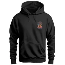 Warm Sweatshirt Various Colors Winter Comfortable Printed Make Country Front Back - 黑色 - 查看 2