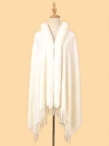 1 件女士秋冬新款针织披肩（多款可选） - 純色 - 查看 11