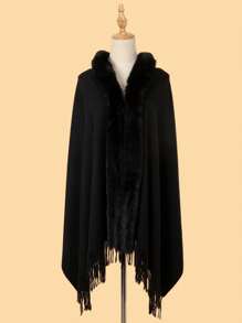 1 件女士秋冬新款针织披肩（多款可选） - 純色 - 查看 12