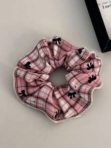 1 件格子发圈，高弹性耐用发带，适合马尾辫，不会损坏头发 - 彩色 - 查看 6