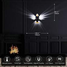 白头鹰壁灯，带遥控器的夜灯，磁性壁挂式鹰灯，卧室、客厅、走廊氛围灯，可充电鹰灯 - USB Rechargeable - 查看 3