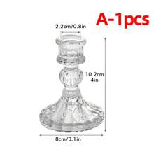 玻璃烛台，欧美风格水晶复古烛台，晚餐装饰，婚礼道具，浪漫餐桌装饰