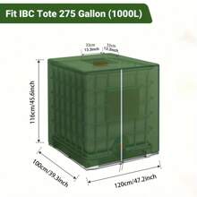 1pc IBC Tote Cover Outdoor Water Tank Protective Cover Garden Sunshade Waterproof 275 Gallon For 1000L IBC Tank Cover,Bag,Organizer,Storage