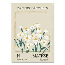 1 件花卉市场马蒂斯墙面艺术帆布画北欧海报和印刷品抽象植物墙画适用于客厅装饰无框架 - 彩色 - 查看 16