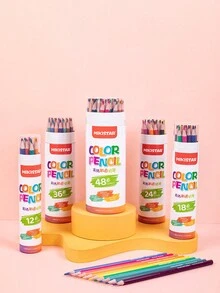 12/24/48 支桶装油性彩色铅笔，适合学龄前儿童和学生绘画 - 彩色 - 查看 2