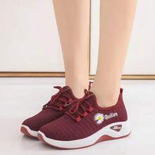 Sneakers, Women's Light Running Shoes, Net Shoes, Comfortable Soft Soled Sneakers, Women's Breathable Casual Single Shoes - 紅色 - 查看 9