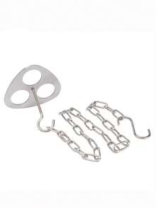 Outdoor Hanging Pot Stand, Triangular Piece Tree Pole Stand, Camping Campfire Stand, Stainless Steel Hanging Ring, Tripod Tree Stand, Portable Pot Stand - Silver - View 9