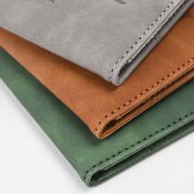 [Tùy chỉnh] Combo đựng hộ chiếu và thẻ tiêm chủng, Bao đựng hộ chiếu có khe cắm thẻ tín dụng và khe cắm thẻ lên máy bay, Phụ kiện du lịch bằng da chống RFID - Hồng - Xem 8