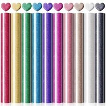 10 件闪光泡芙乙烯基热转印 3D 泡芙热转印乙烯基闪光乙烯基适用于 T 恤帽子枕头连帽衫 DIY 面料耗材 - 混色 - 查看 1