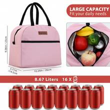 GODWOODS 女士男士保温午餐袋 大号午餐盒容器 可重复使用 防漏手提袋 保温 保冷 锁鲜 三重功能 轻便大容量 双手柄设计 午餐容器 可重复使用 大容量午餐手提袋 午餐盒 女士午餐袋 学校 老师 露营 厨房 保温午餐袋 旅行 工作 野餐 办公室 工作 大学 海滩或旅行 女士 - 粉色 - 查看 2