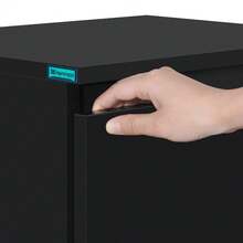 Sleek Wooden 2-Drawer Nightstand For Bedrooms - Bedside End Table Organizer With Black Finish, Dimensions: 17.72" X 13.78" X 18.51" - 黑色 - 查看 6