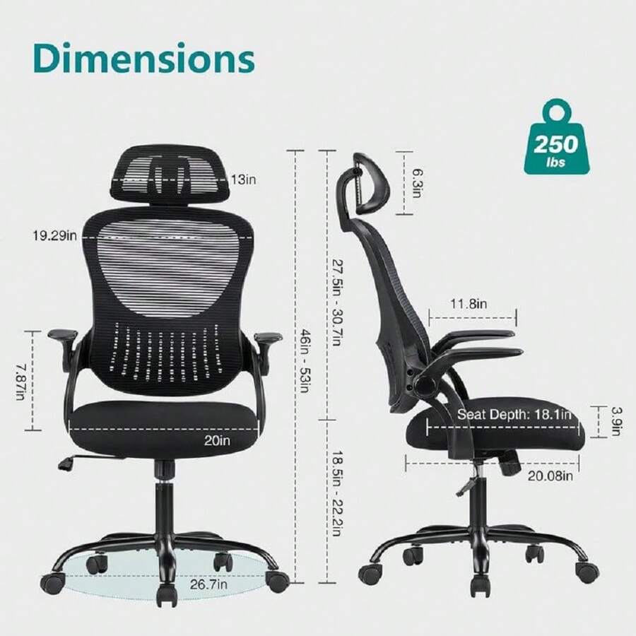 Ergonomic HighBack Mesh Reclining Office Chair With Adjustable