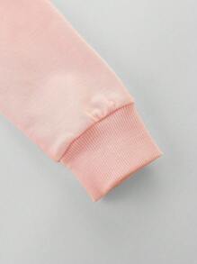 Young Girl Christmas Cartoon Christmas Tree Print Long Sleeve Sweatshirt, Party Wear In Autumn/Winter