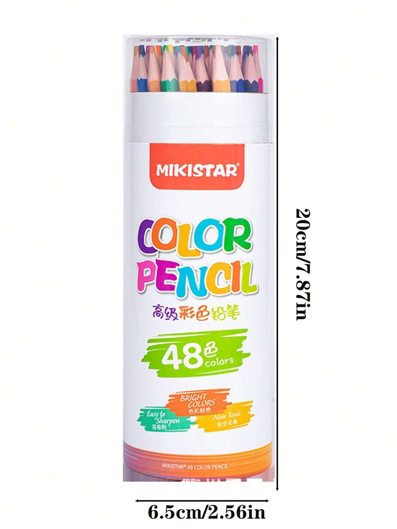 12/24/48pcs Barrel Packed Oil Based Colored Pencils, Suitable For