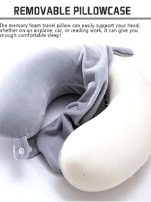 Cuscino da collo a forma di U in memory foam, caldo e confortevole, supporto per il collo, portatile per studenti, adulti, aereo, ufficio, auto