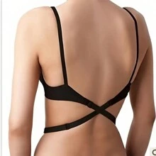 3pcs/2pcs/1pc Women Deep V-Neck Backless 2 Buttons Cross Strap Extender Bra Clips, Comfortable Durable Non-Slip Design, Perfect Invisible Lingerie Accessory For Open Shoulder Outfits - Multicolor - View 5