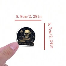60 miếng dán Dark Academia bằng nhựa vinyl thẩm mỹ dùng cho sổ lưu niệm, nhật ký, máy tính xách tay, cản xe, ván trượt, bình nước, máy tính, điện thoại, phim hoạt hình, mũ bảo hiểm, nhãn dán và đề can ô tô - Nhiều màu - Xem 2