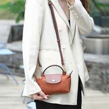 3Pcs/Set Microfiber Leather Purse Strap Replacement Crossbody Adjustable Shoulder Strap Punch-Free Mini Handbag With New Style Buckle Winter - Brown - View 6